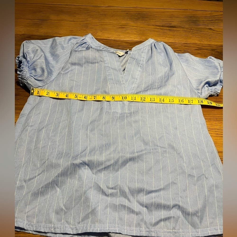 GREYLIN Light Blue w/white stripes Women's Top Size Small - Picture 8 of 9